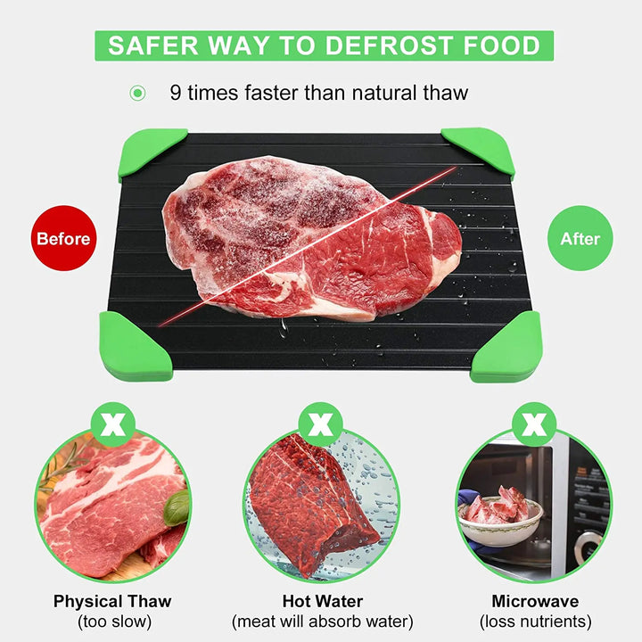 Revolutionize Your Kitchen with the Fast Defrosting Tray – Thaw Meat in Minutes!