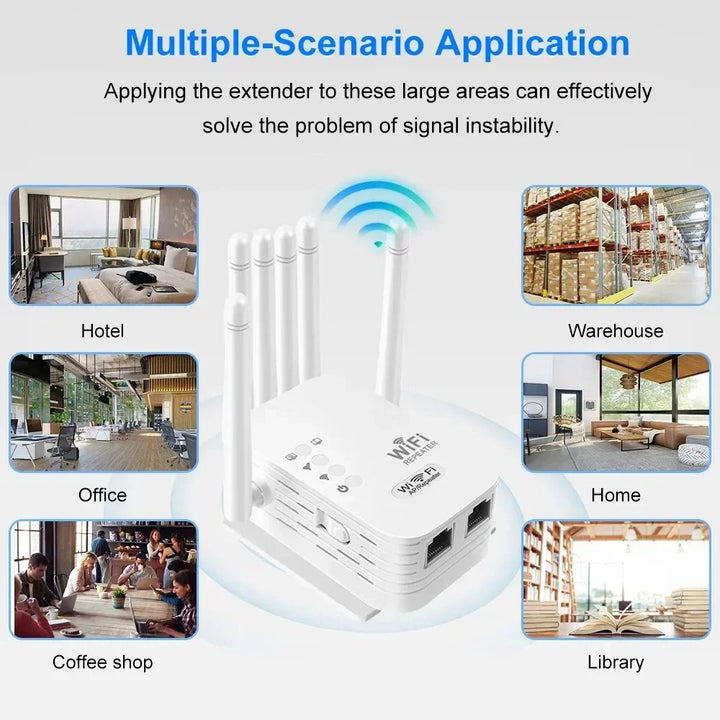 📡 Turbocharge Your Wi-Fi: 1200Mbps Repeater for Uninterrupted, High-Speed Internet! 🚀