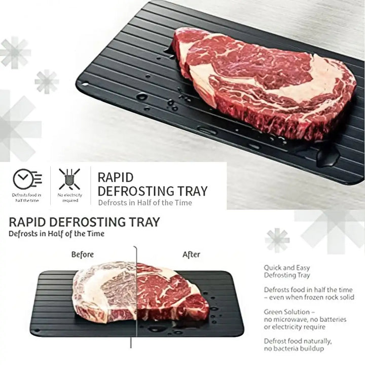 Revolutionize Your Kitchen with the Fast Defrosting Tray – Thaw Meat in Minutes!