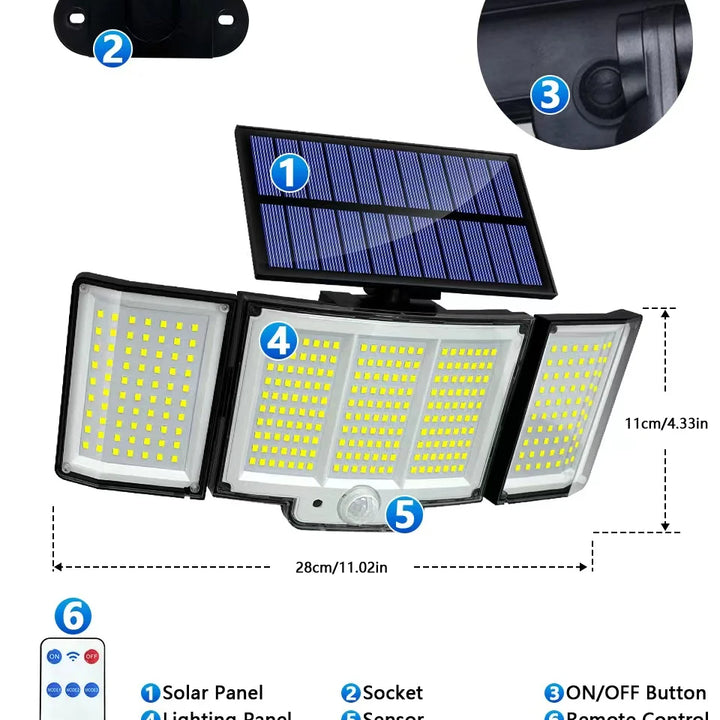 Solar-Powered Motion Sensor Light – Energy-Saving, Eco-Friendly & Ultra-Bright Outdoor Lighting!